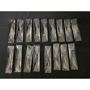 16 Clear Rectangle Crystal Chandelier Prisms With Drilled Holes For Hanging